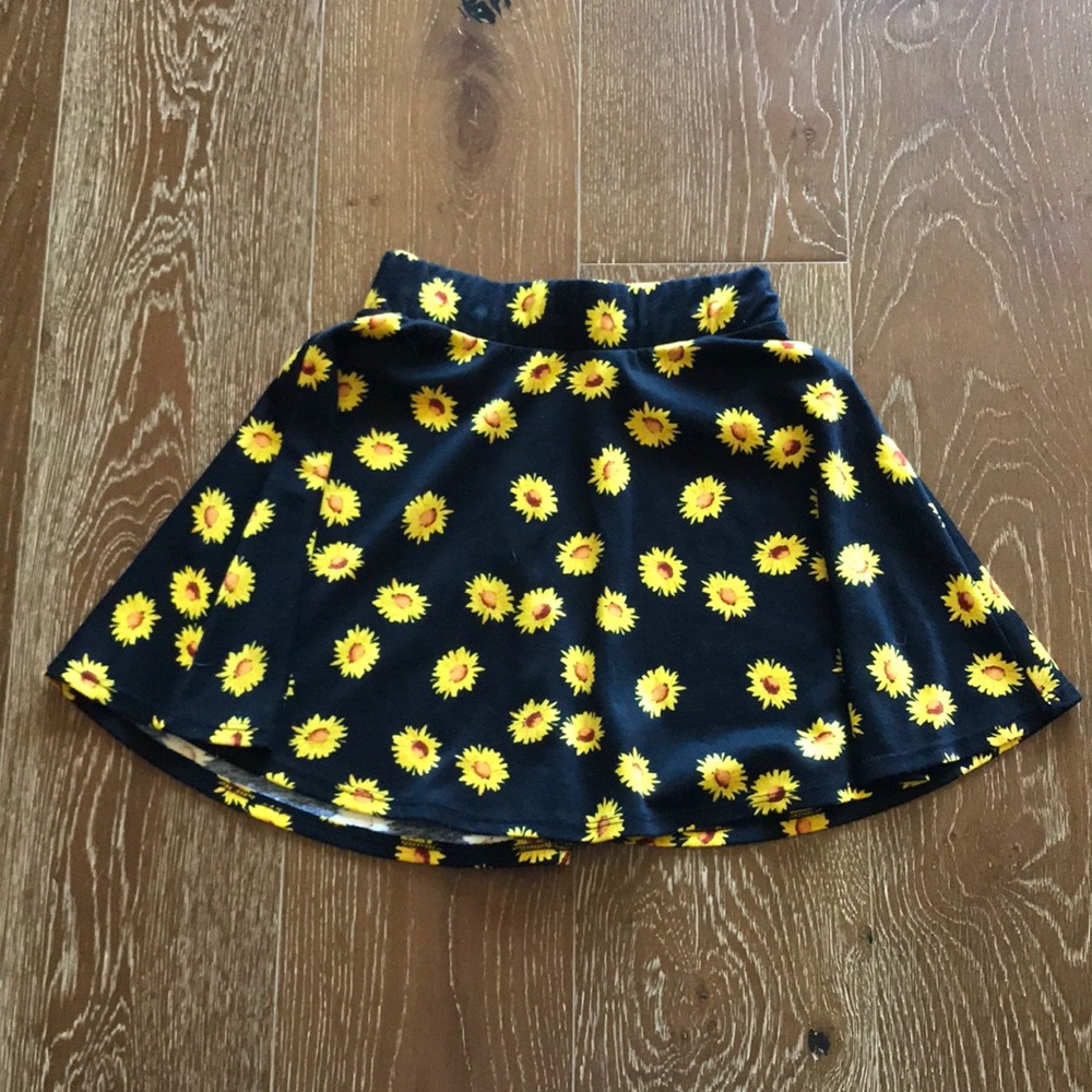 Black and yellow flower skirt